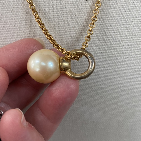 Interesting vintage floating pearl bead necklace - Picture 5 of 7